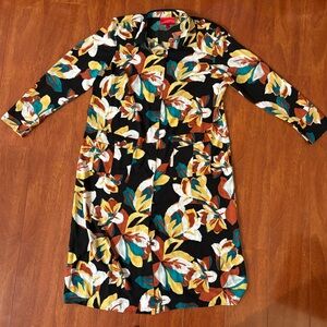 NWOT Jennifer Lopez Multicolor Floral Long Sleeve Long Dress